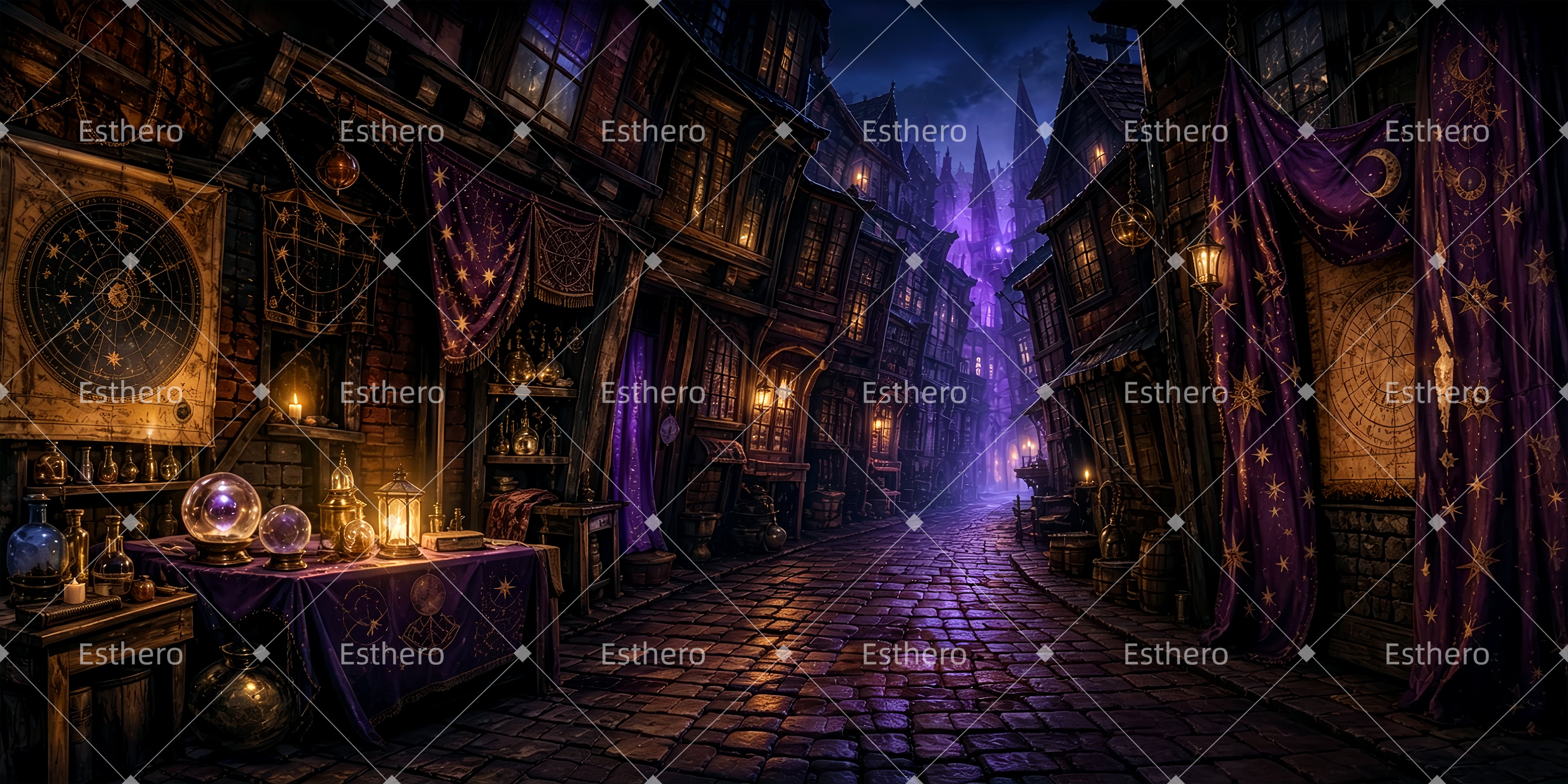 Décor de ruelle des sorciers pour pièce de théâtre ZTT65-T61