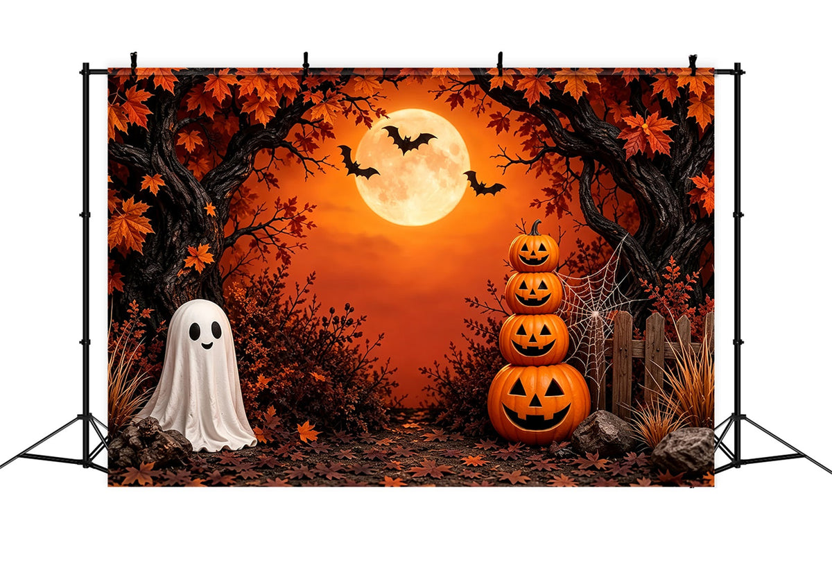 Décor De Photomaton D'Halloween À Faire Soi-Même Forêt De Citrouilles Et De Fantômes D'Automne ZTT67-11