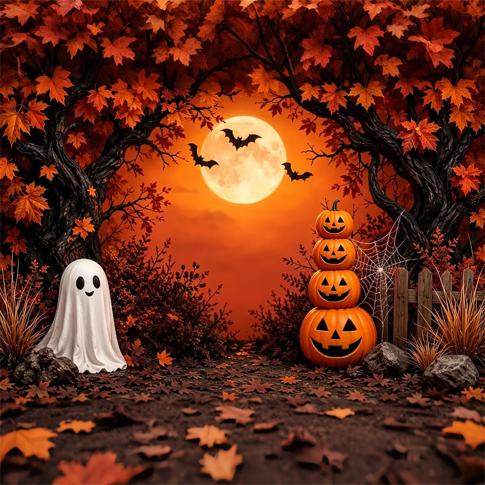 Décor De Photomaton D'Halloween À Faire Soi-Même Forêt De Citrouilles Et De Fantômes D'Automne ZTT67-11
