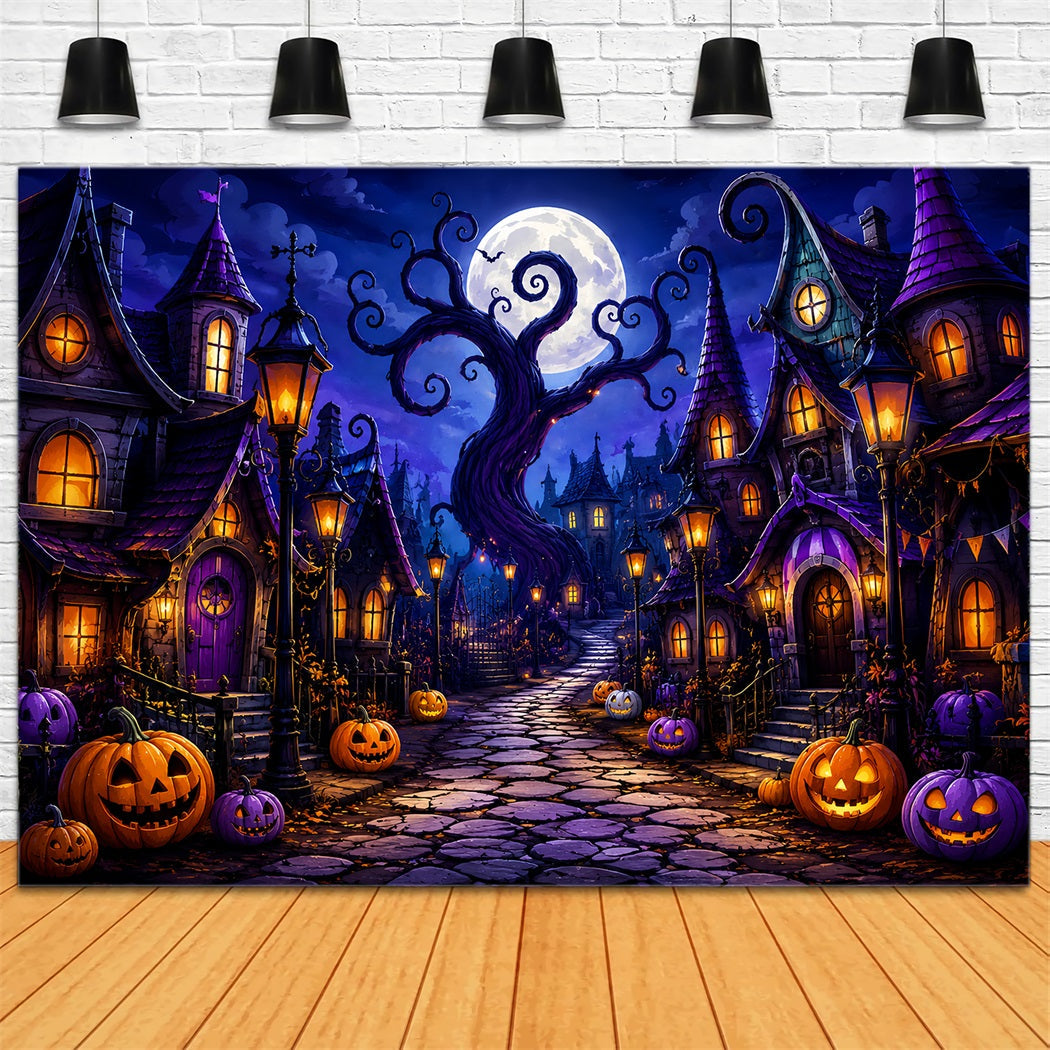 Décor De Rue Fantaisiste Avec Village De Citrouilles Pour Halloween ZTT67-16