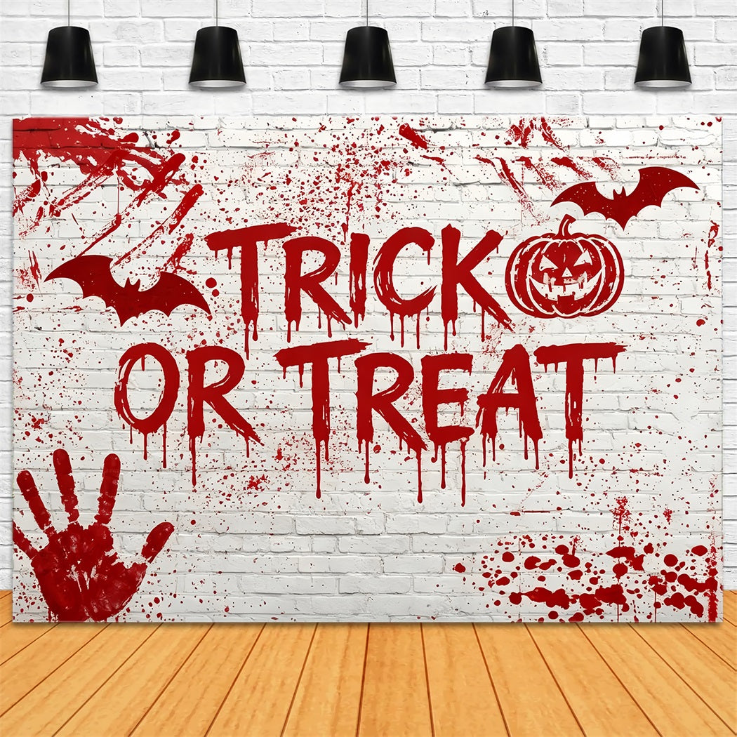 Décor De Fond Sanglant Pour HalloweenMur De Briques Avec Éclaboussures De Sang TT67-22