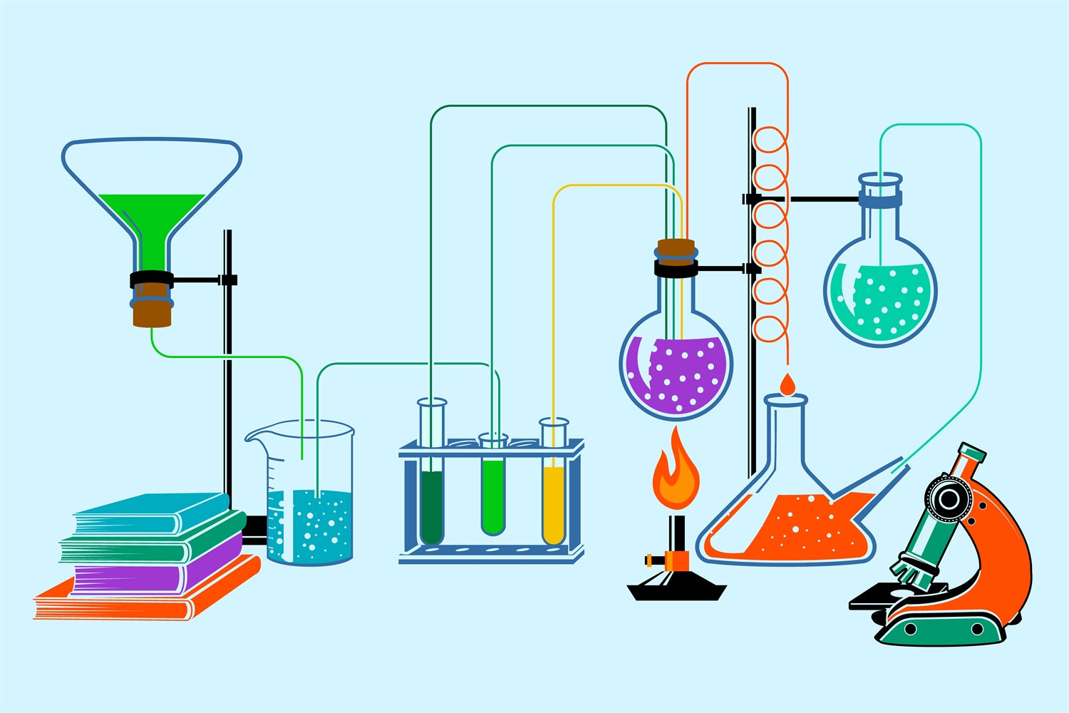 Toile de Fond de Bouteilles de Laboratoire Chimique pour la Rentrée Scolaire BRP7-60