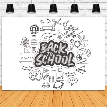 Toile de Fond de Grille Imprimée pour la Rentrée Scolaire BRP7-5