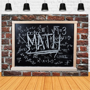 Toile de Fond de Tableau Noir de Mathématiques pour la Rentrée Scolaire BRP7-19