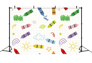 Toile de Fond de Photographie d'Étoiles au Crayon pour la Rentrée Scolaire BRP7-44