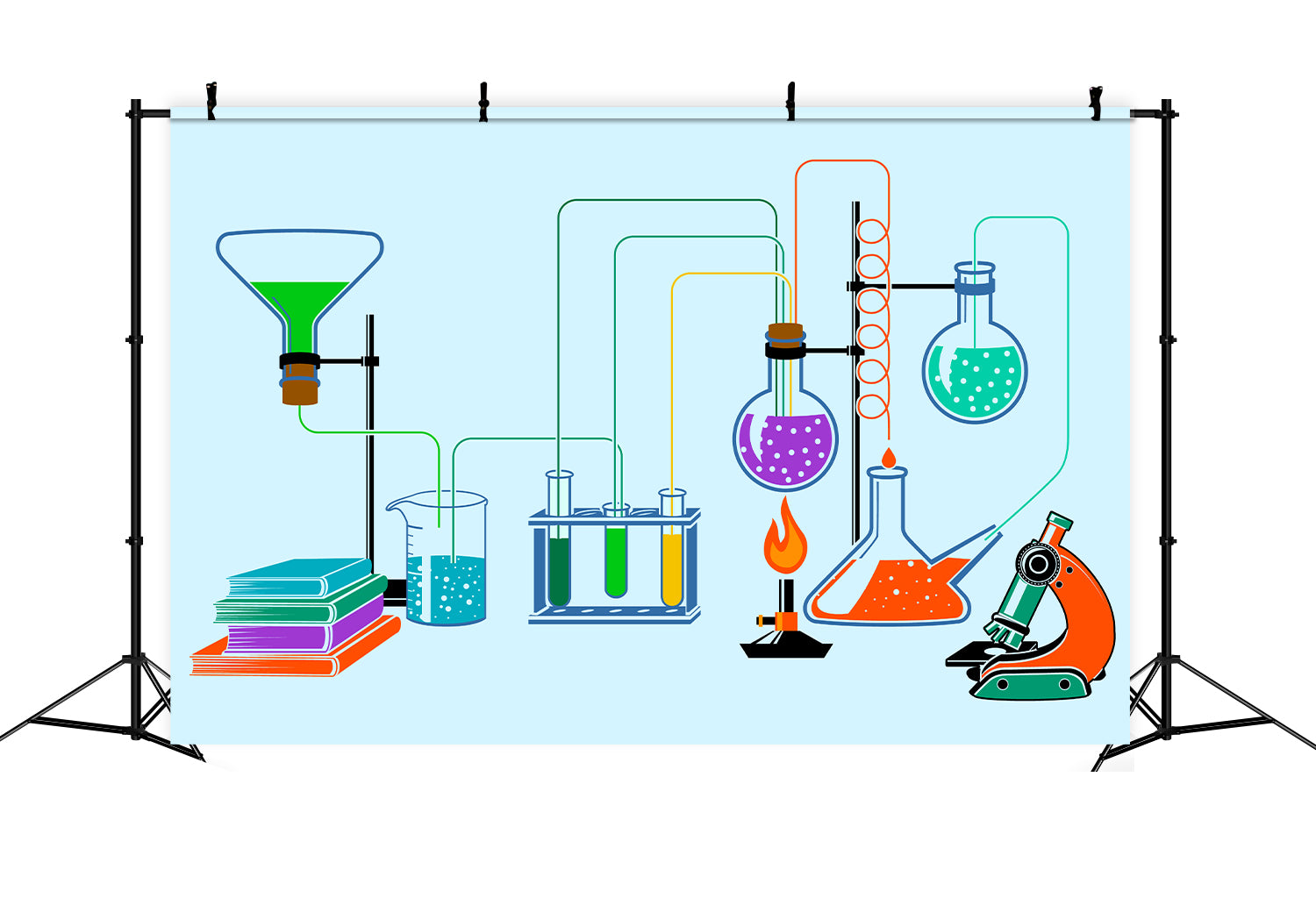 Toile de Fond de Bouteilles de Laboratoire Chimique pour la Rentrée Scolaire BRP7-60