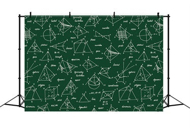 Toile de Fond de Tableau Noir de Géométrie pour la Rentrée Scolaire BRP7-38