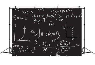 Toile de Fond de Formules Scientifiques sur Tableau Noir pour la Rentrée BRP7-51