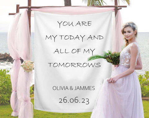 Wedding Bridal Shower Photo Booth Custom Backdrop