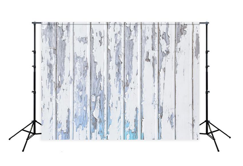 Toile de fond de photographie de texture en bois bleu blanc grunge conçu par Beth Hrachovina