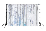Toile de fond de photographie de texture en bois bleu blanc grunge conçu par Beth Hrachovina