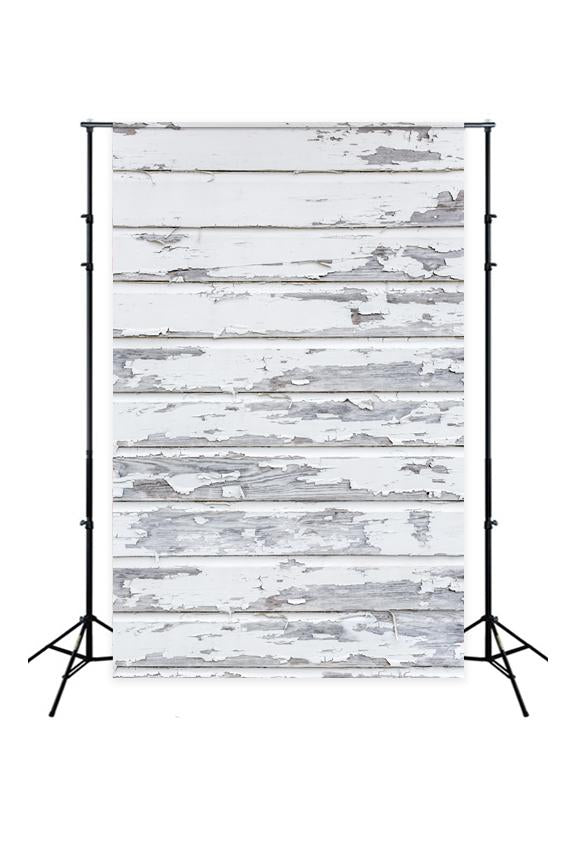 White Weathered Wood Texture Backdrop 