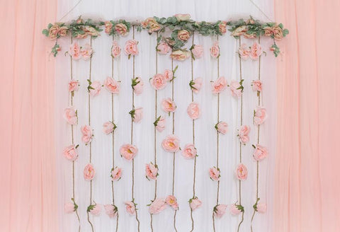 Flowers Decorations White Wood  Photography Backdrop