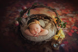 Toile de fond de photographie de bébé nouveau-né floral CM-4804