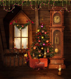Christmas Tree Pendulum Warm House Photography Backdrops DBD-19313