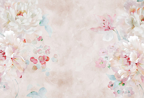 Artistic Flowers Abstract Floral Backdrop 