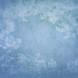 Fondo de flores de acuarela azul de bellas artes D1022
