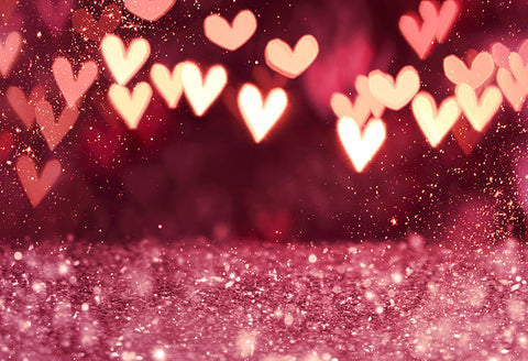 Bokeh Love Heart Backdrop for Valentine Photography 