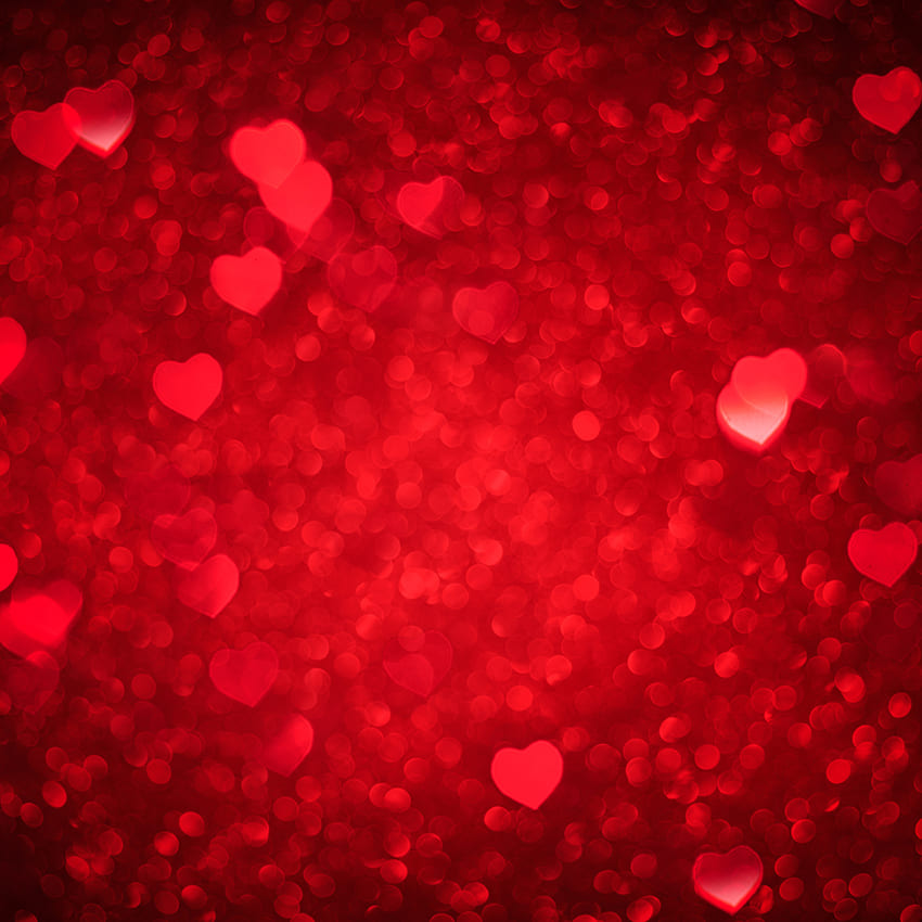 Bokeh Rouge Amour Coeur Saint Valentin Toile de Fond D1040