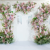 Toile de fond de mariage floral pour la photographie de décoration D1048