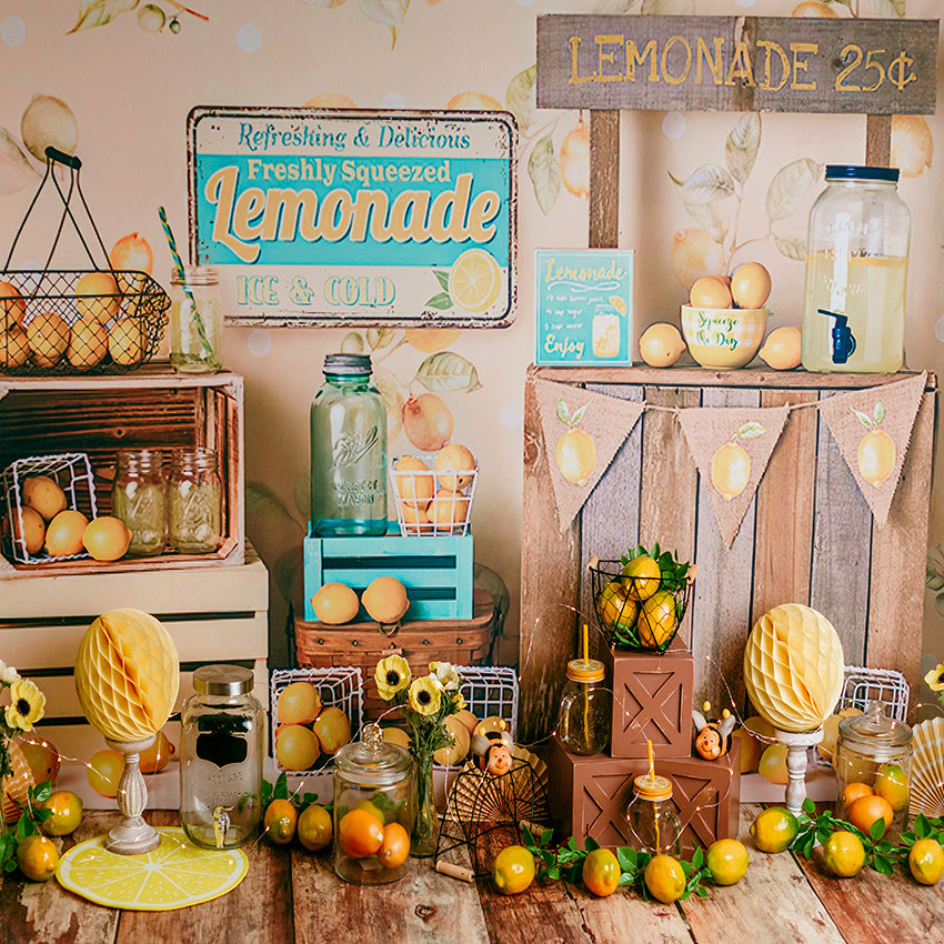 Toile de Fond Stand de Limonade de Citron Frais d'été D1062