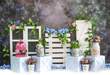 Jardin Floral Printemps Photographie Toile de Fond D1071