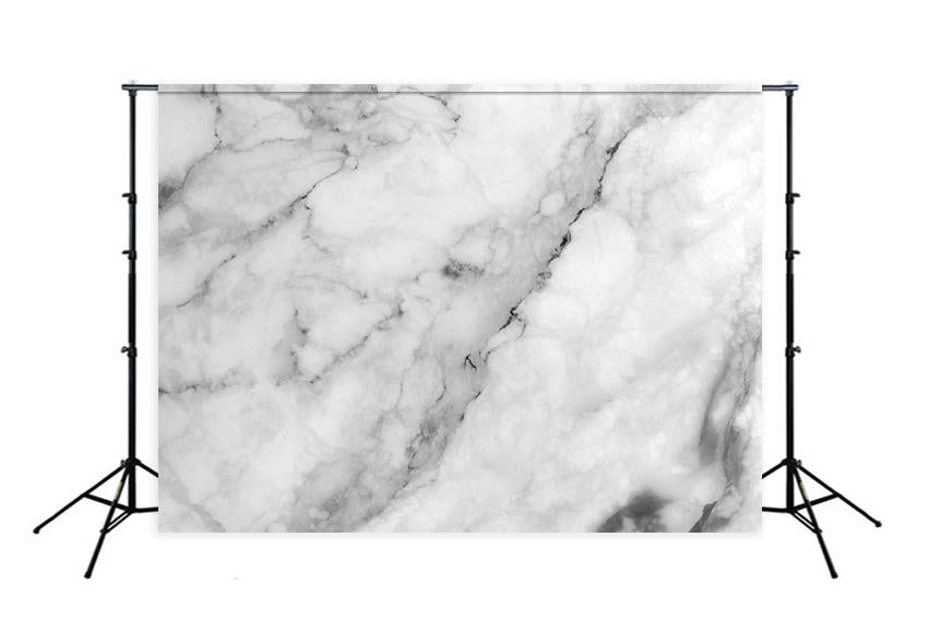 White Abstract Marble Texture Photography Backdrop D117