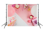 Toile de fond photographie de gâteau cadeaux rose  D293