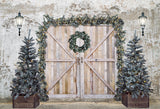 Christmas Tree Retro Wall  Backdrop for Photography
