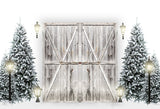 Christmas Barn Door Backdrop for Photography
