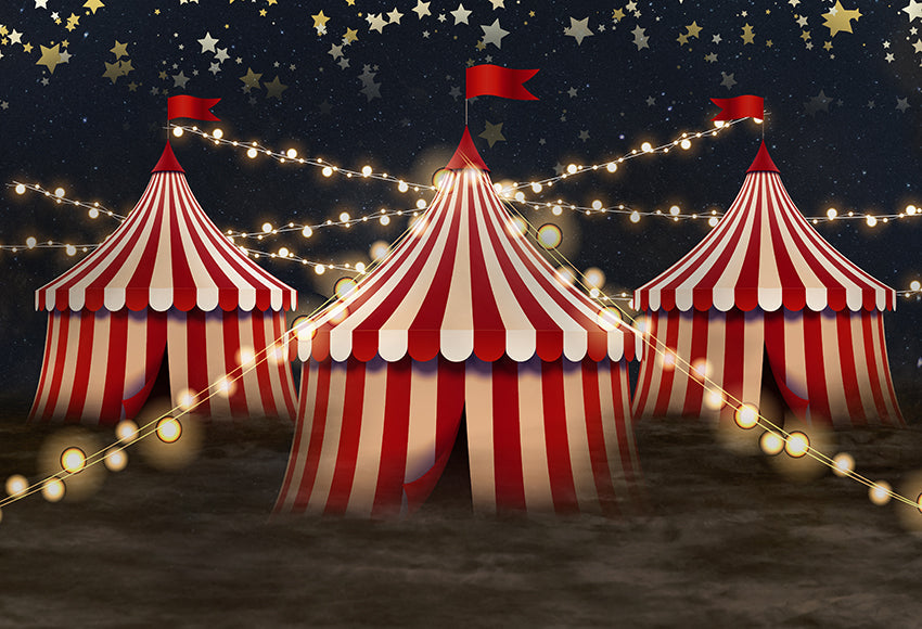 Circus Backdrop Tent Night Star Photography Backdropv