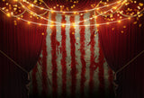 Halloween Circus Red Curtain Backdrop for Photography