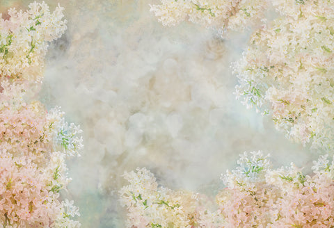 Toile de Fond Florale Abstraite Beaux-Arts de Couleur Claire D958