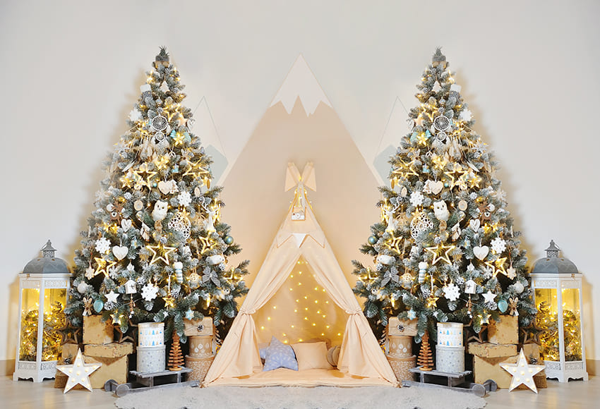 Christmas Tree Tiny Tent Photography Backdrop