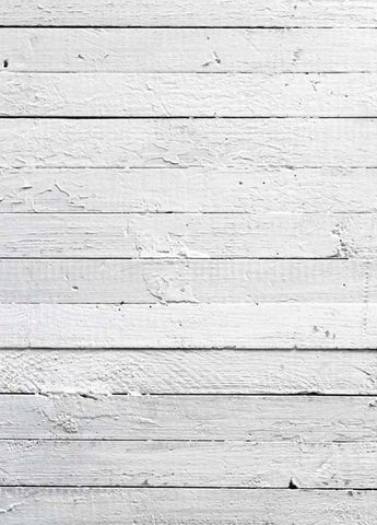 White Vintage Wood Wall Photography Backdrop  F-025