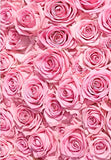 Pink Floral Picture Backdrop for Party Events Decorations  F-2382