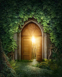 Secret Castle Door Forest Sunshine Backdrop for Photography F-2894