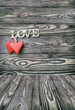 Vintage Wood Texture Love Heart Backdrop for Photography F-2937