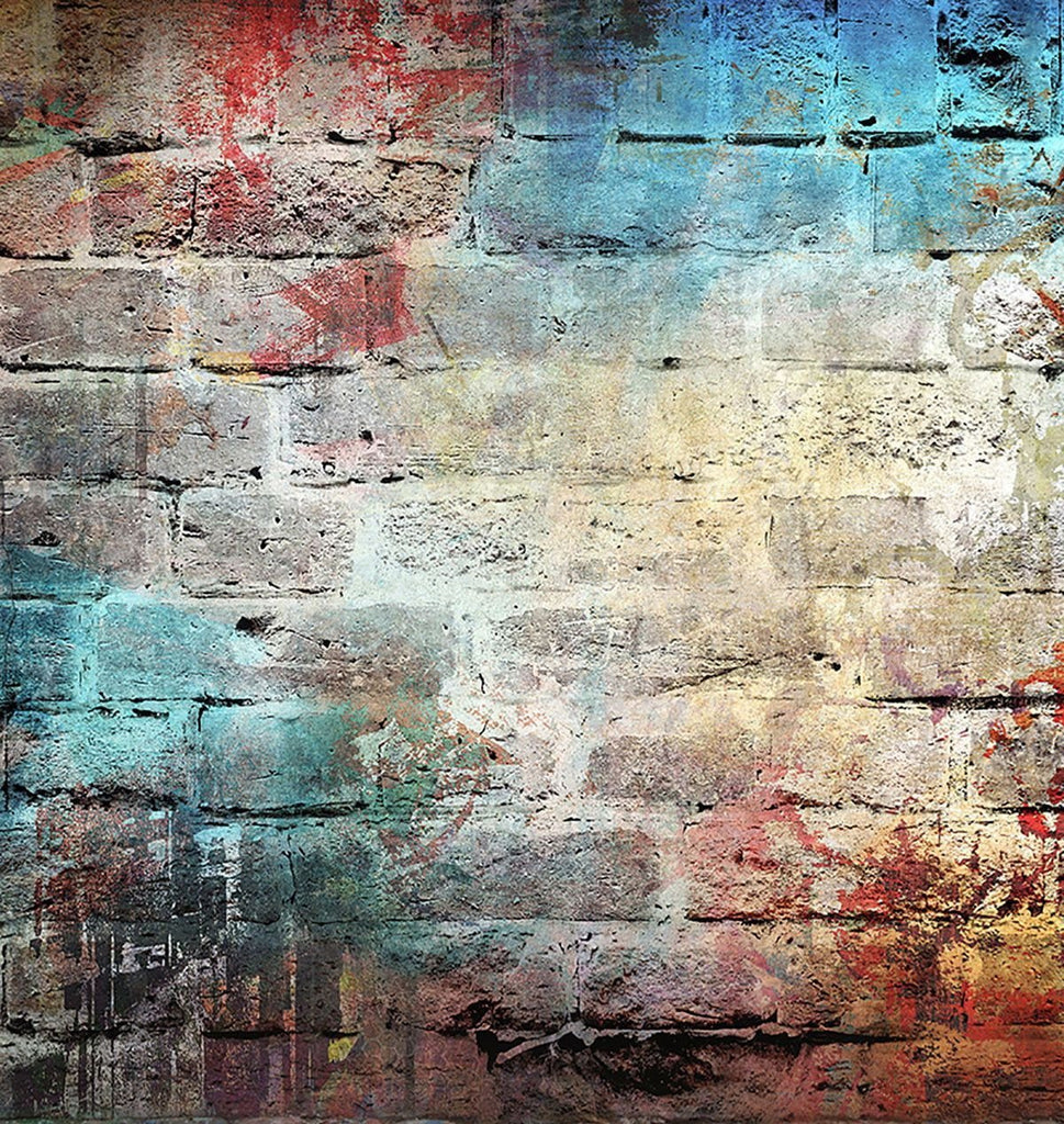 Graffiti Brick Wall  Retro Photography Backdrop  GB-35