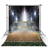 Football Field Confetti Fireworks Photography Backdrops G-369