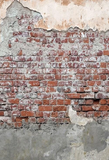 Grungy Brick Wall With Broken Stucco Backdrop for Photography G-37