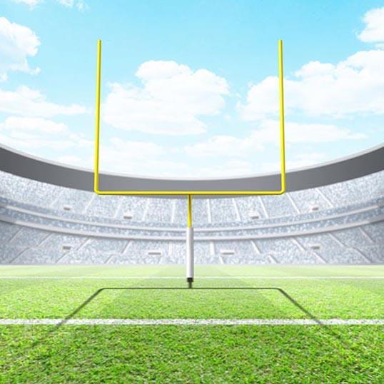 Football Field Green Lawn Blue Sky Stadium Backdrop for Party G-384