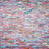 Toile de fond de mur de briques de graffitis colorés Toile de fond de photographie G-423