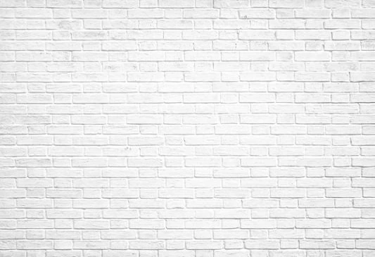 White Retro Style Brick Wall Backdrop for Party Photography G-45
