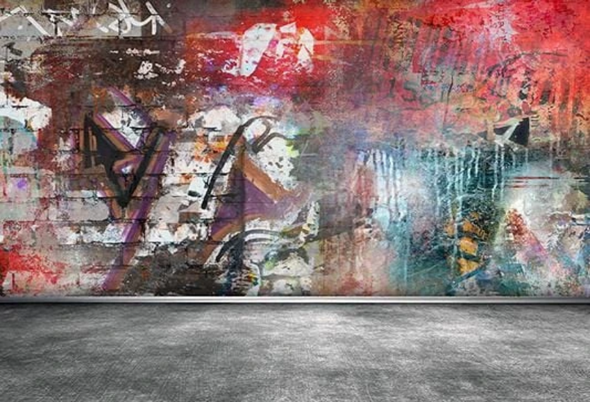 Graffiti Brick Wall Colorful Art Backdrop for Photography G-47