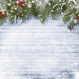 Fond de mur en bois de Fondation de flocon de neige de Noël pour la photographie G-519
