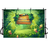 Birthday Backdrops Forest Background Green Backdrop G-701-1
