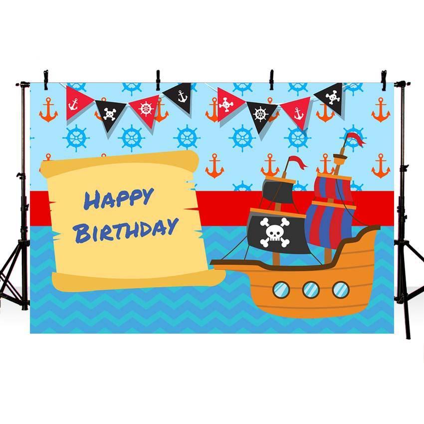 Custom Backdrops Birthday Background Ocean G-702-1