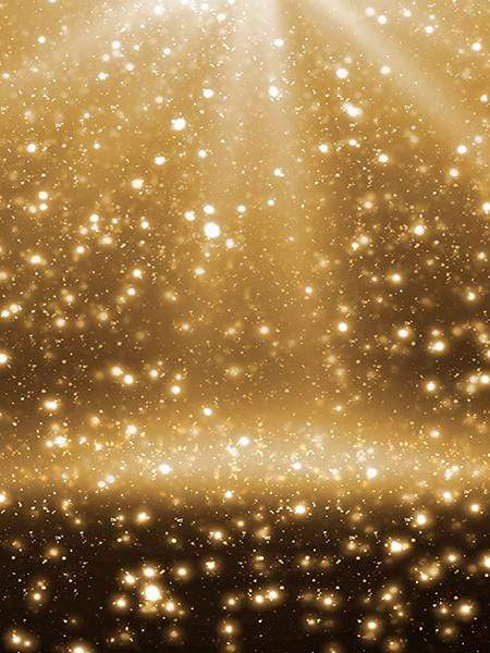 Golden Rays Sparkles Glitter Lights Festive Backdrop for Photography GC-101