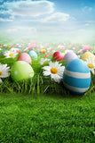 Easter Eggs Spring Flowers Backdrop for Photo Studio GE-032